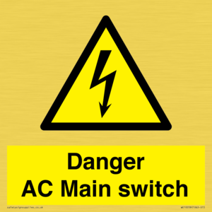 Danger AC Main switch 